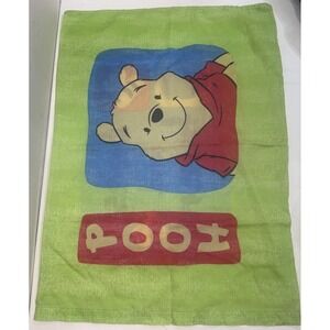 Vintage 90s Disney Winnie the Pooh Green Bees & Honey Reversible Pillowcase